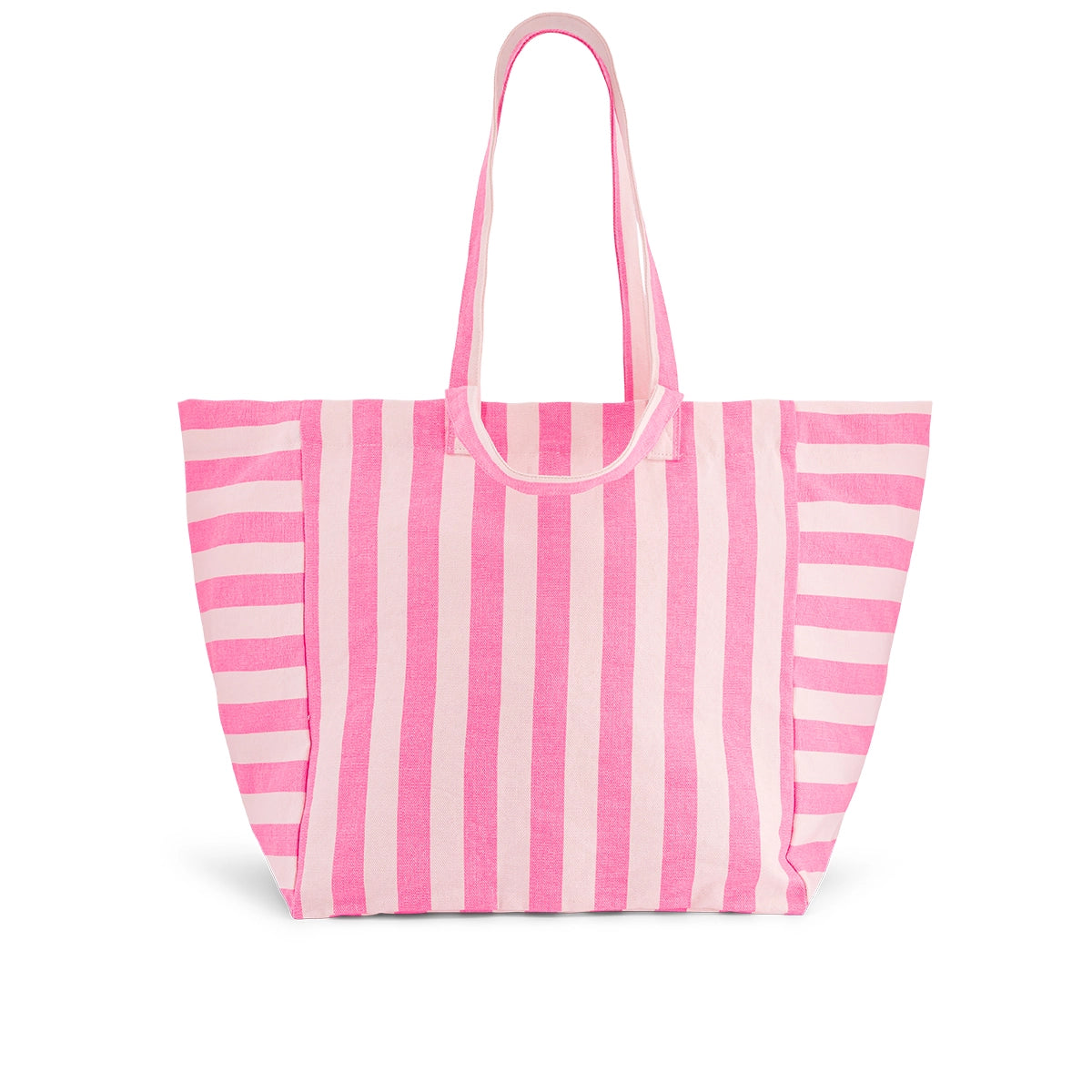 Neon Pink Stripes Tote
