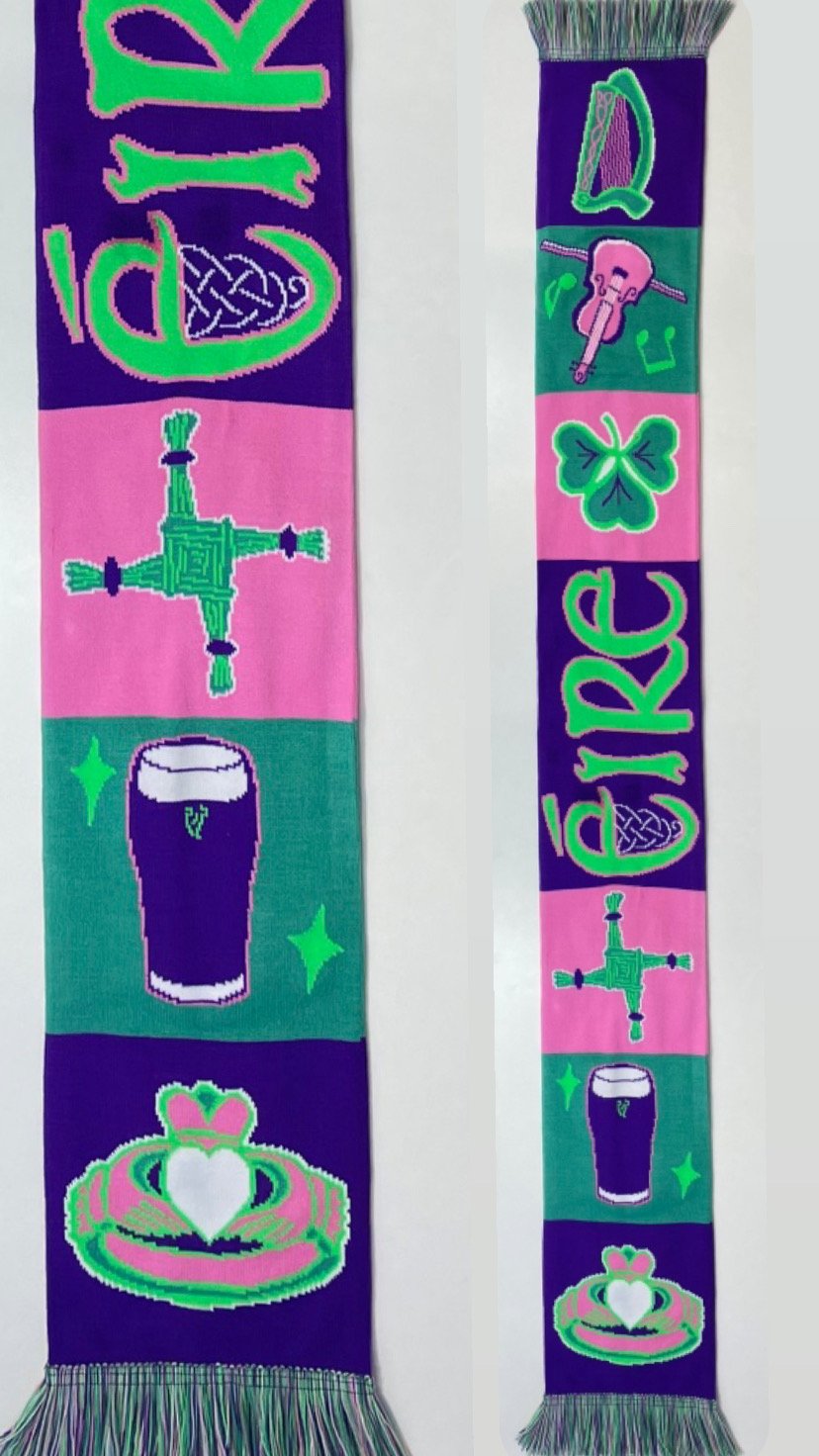 Symbols of Eire Scarf -Purple
