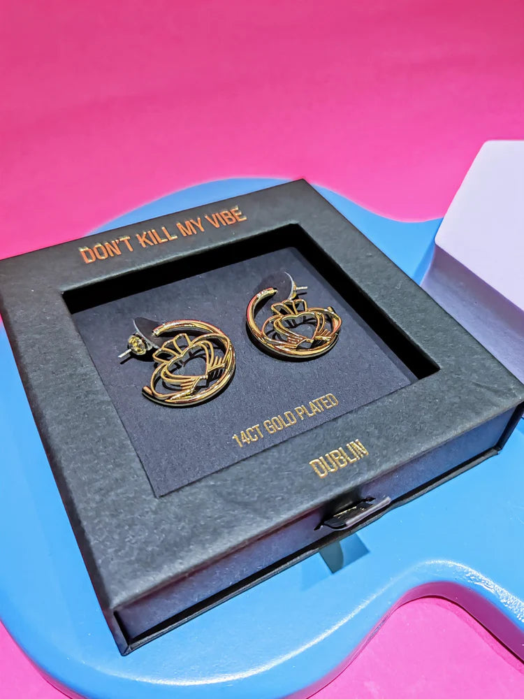 Have my Heart Claddagh Gold Hoops