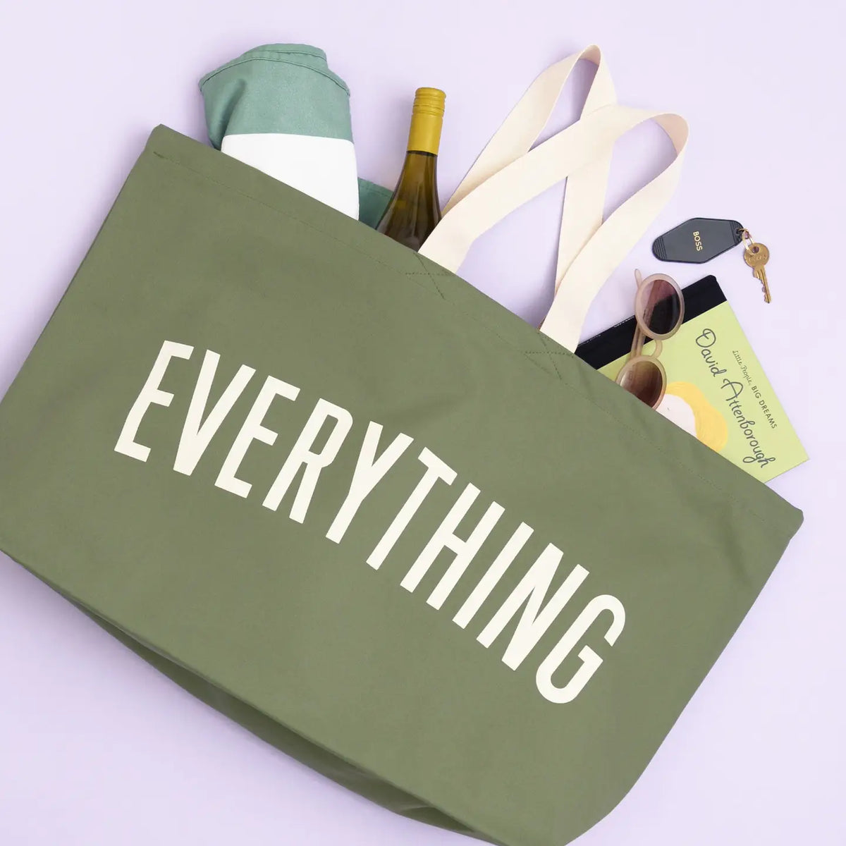 Everything Tote -Olive Green