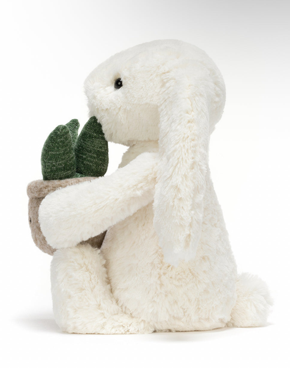 Cream Bunny with Plant-Jellycat
