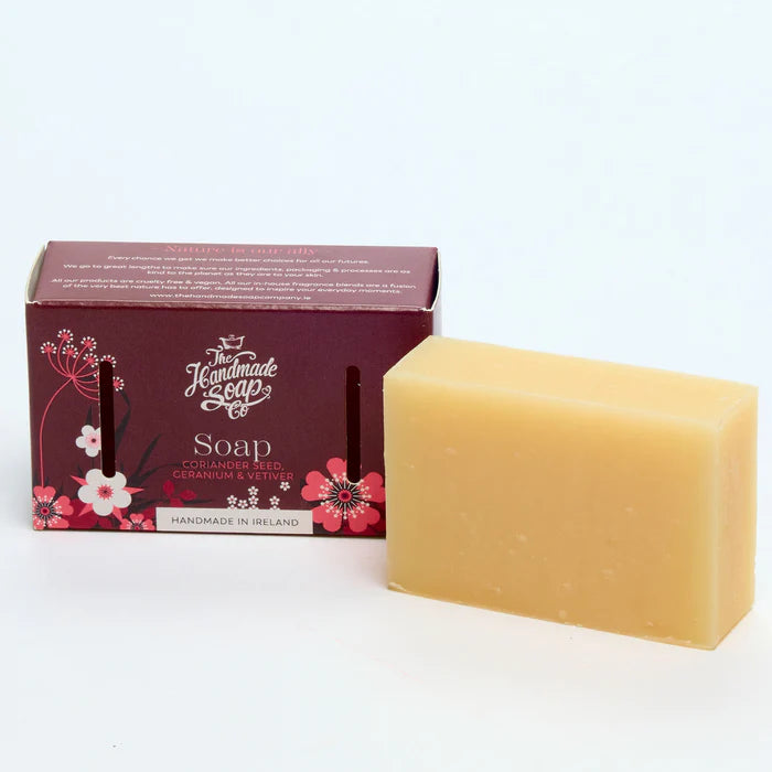 Coriander seed, geranium & vetiver soap
