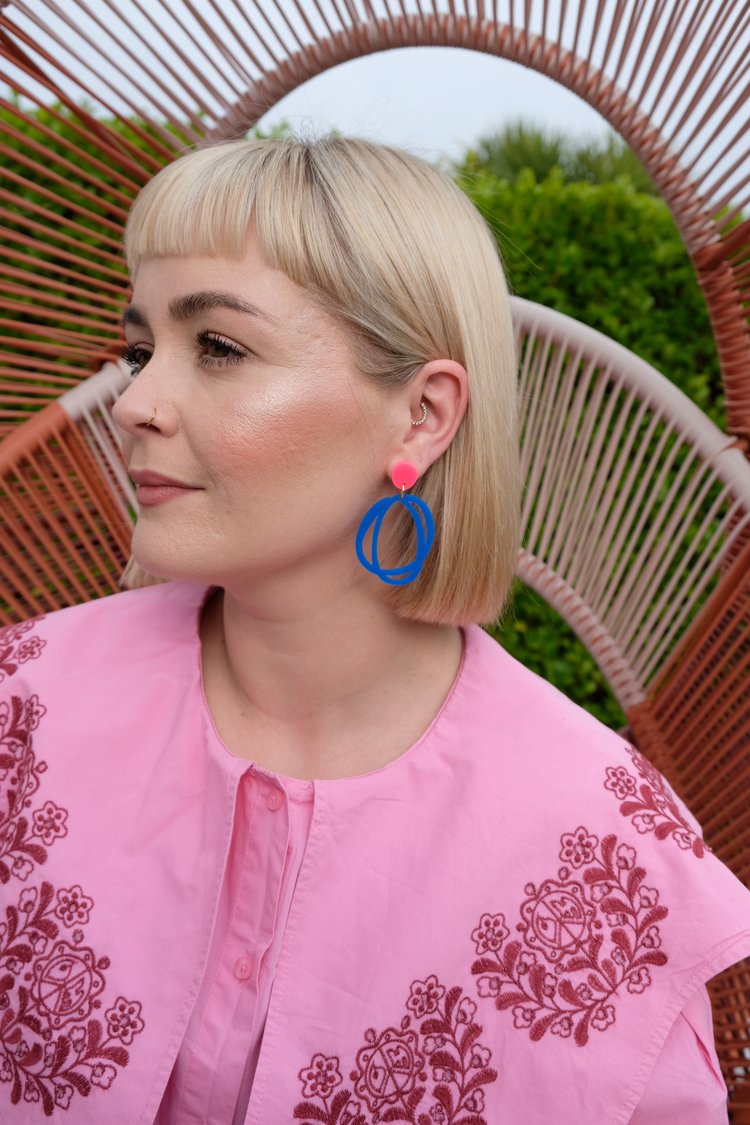 CMAT Electric Blue/Neon Pink Top