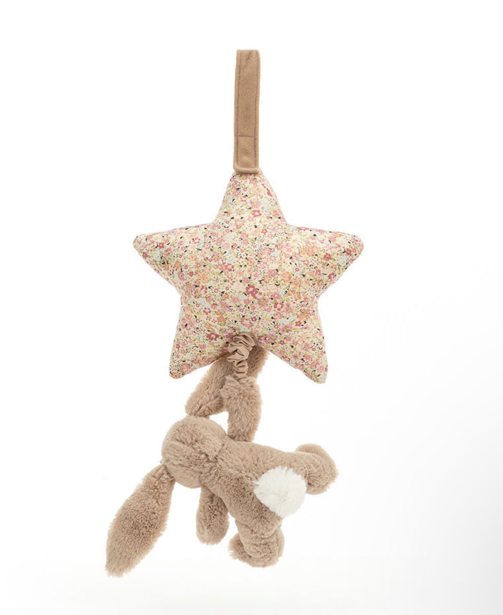 Blossom Bea Beige Bunny Musical Pull