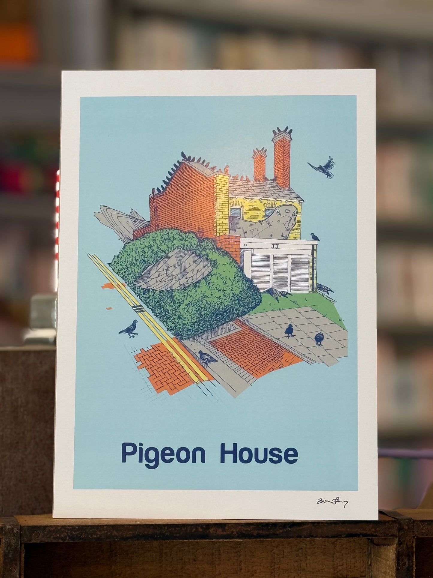Pigeon House Brain Lowery A4 Print