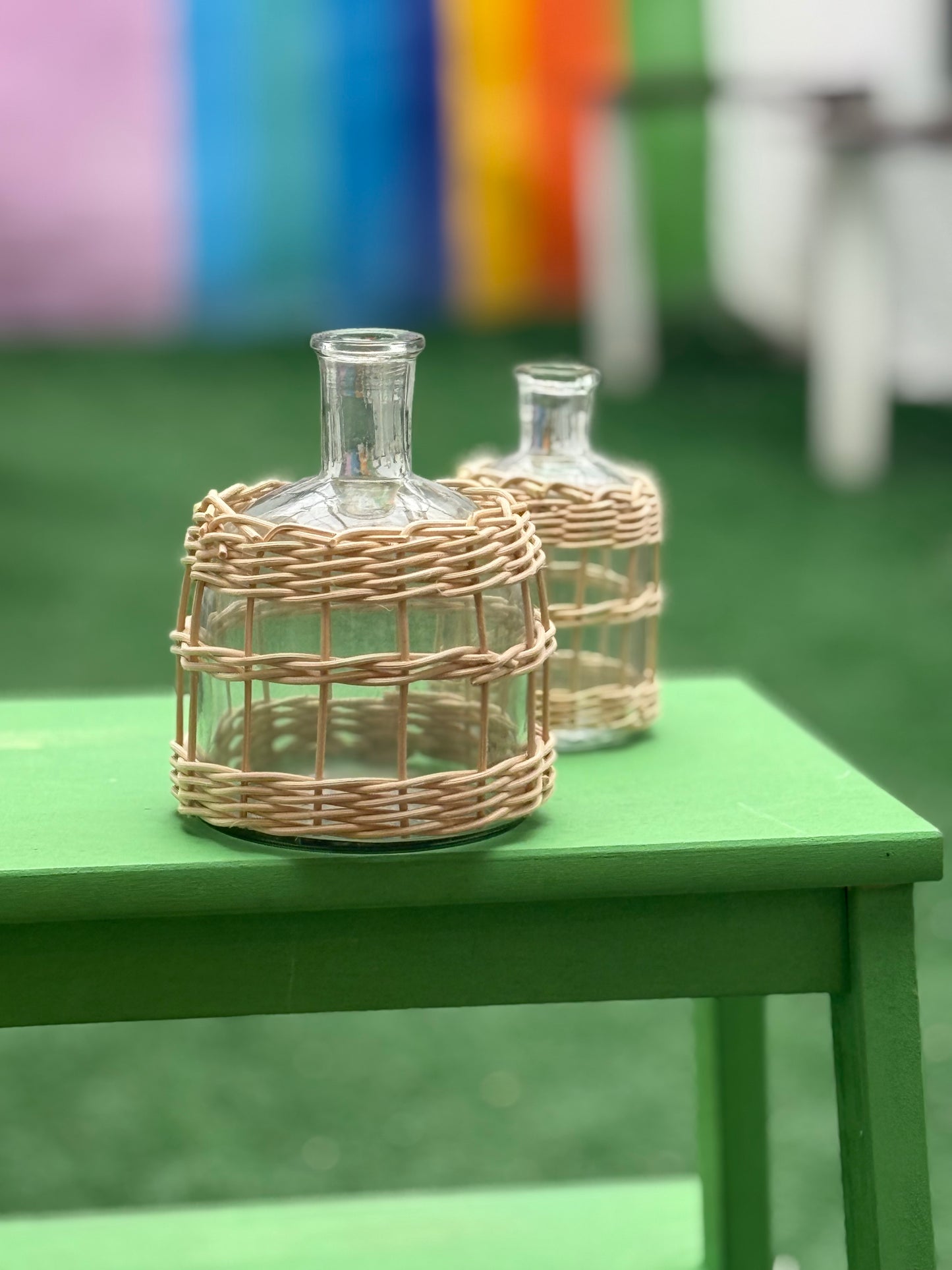Pharmacy glass candle holder