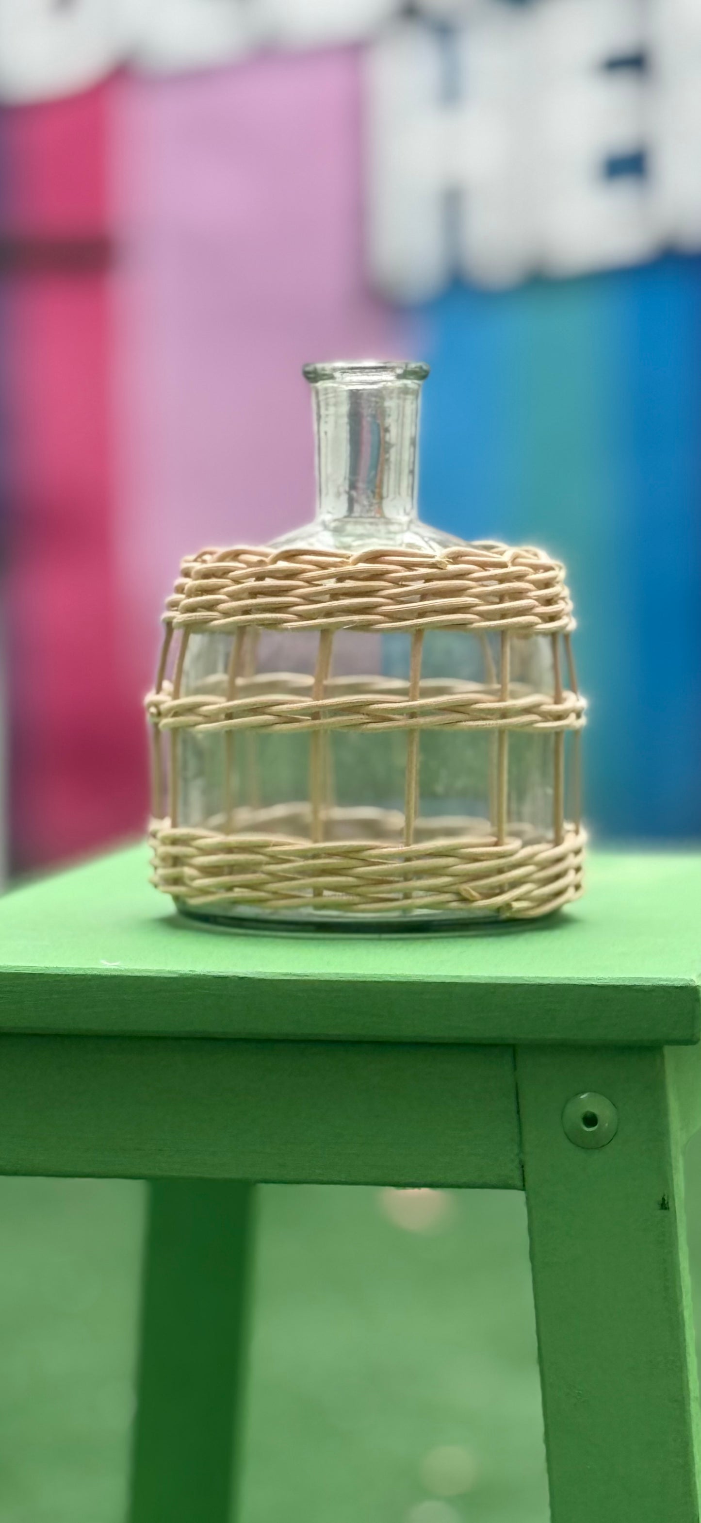 Pharmacy glass candle holder