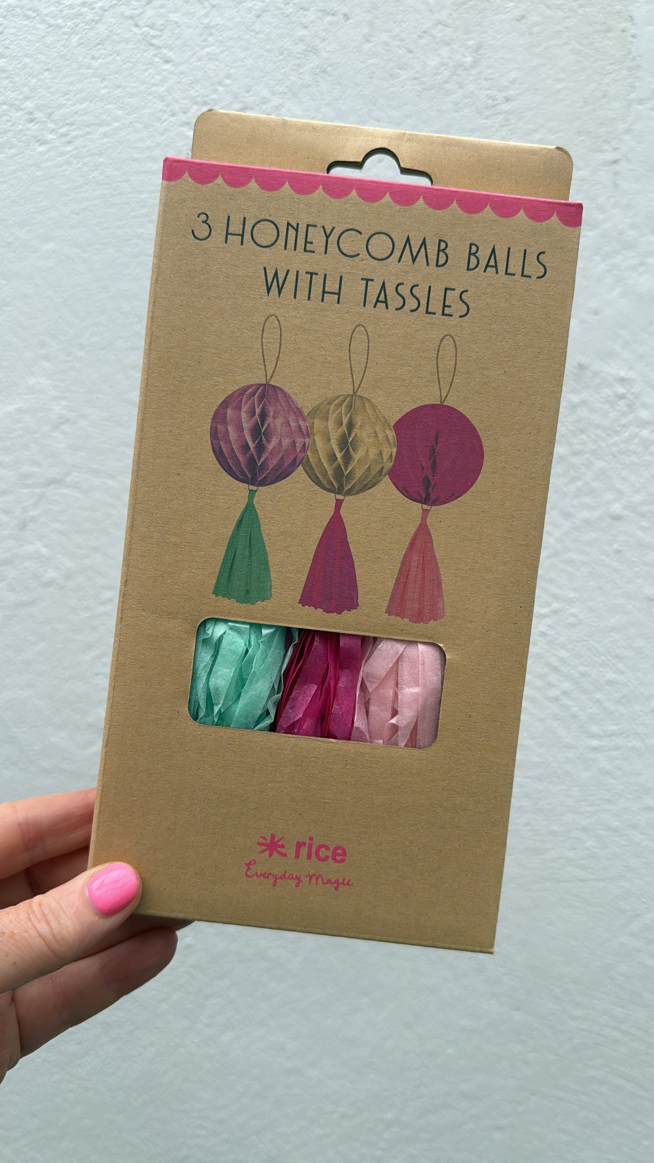 3 Honeycomb Balls with tassles
