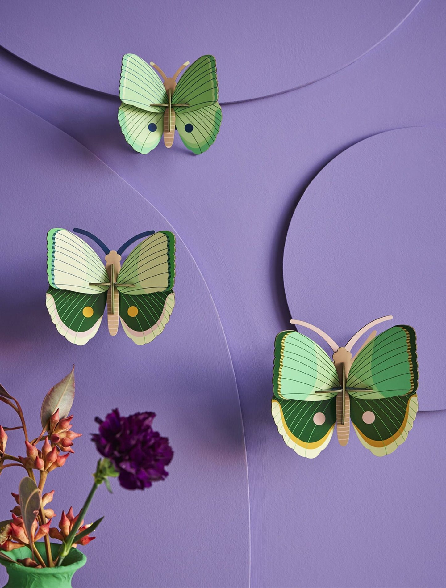 Fern Striped Butterfliers x3