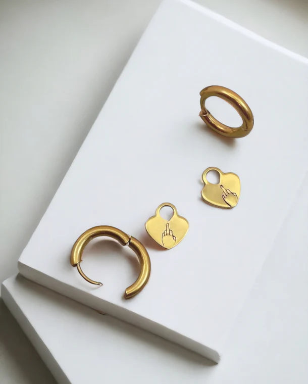 Middle finger earrings -Rudies & Co