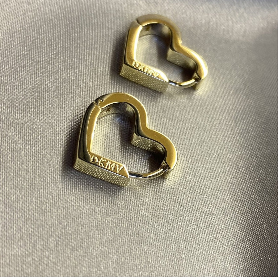 NYA Heart hoop gold earrings