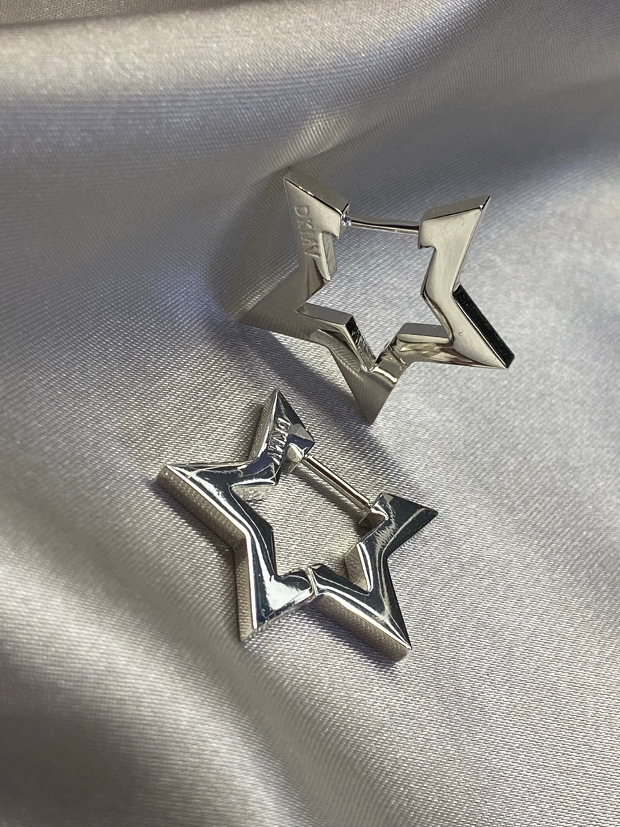 Star hoops gold