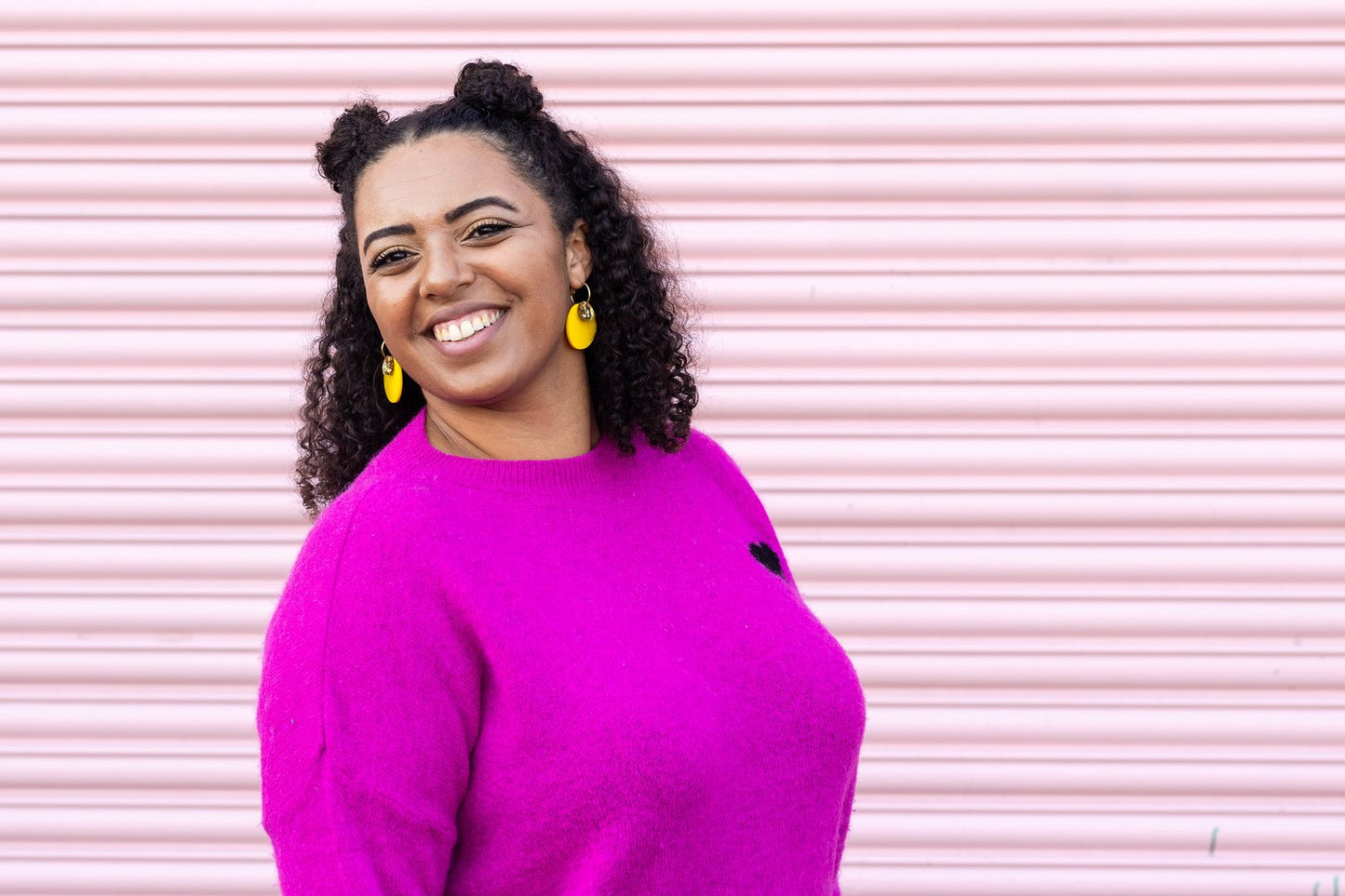 'Julianne Moore' earrings Yellow & Gold Glitter - A Little Idea