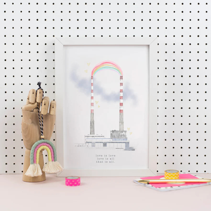 Poolbeg Pride Rainbow A4 Print