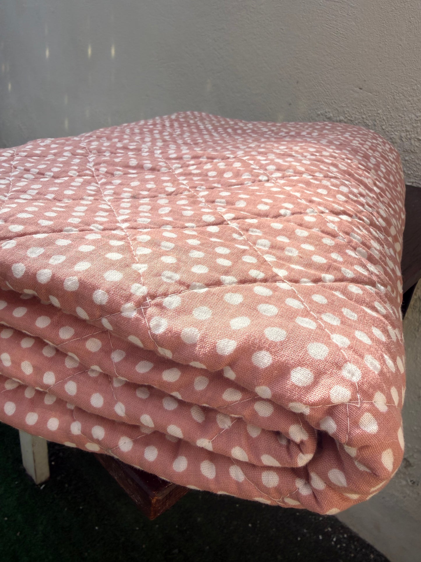 Quilt pink/dots