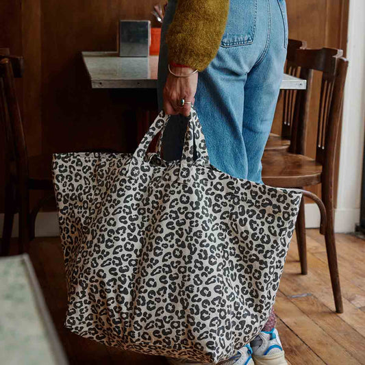 Large Black & White Tote