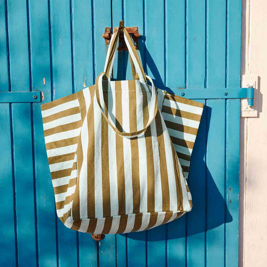 Mint & Olive Stripes Hold-all