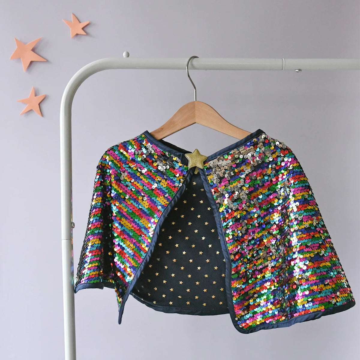 Rainbow Sequin Cape