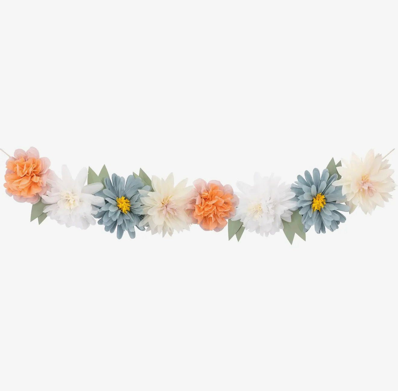 Giant paper flower garland