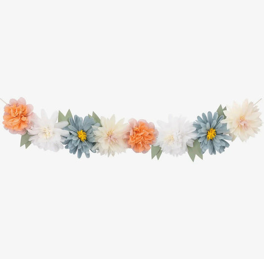 Giant paper flower garland