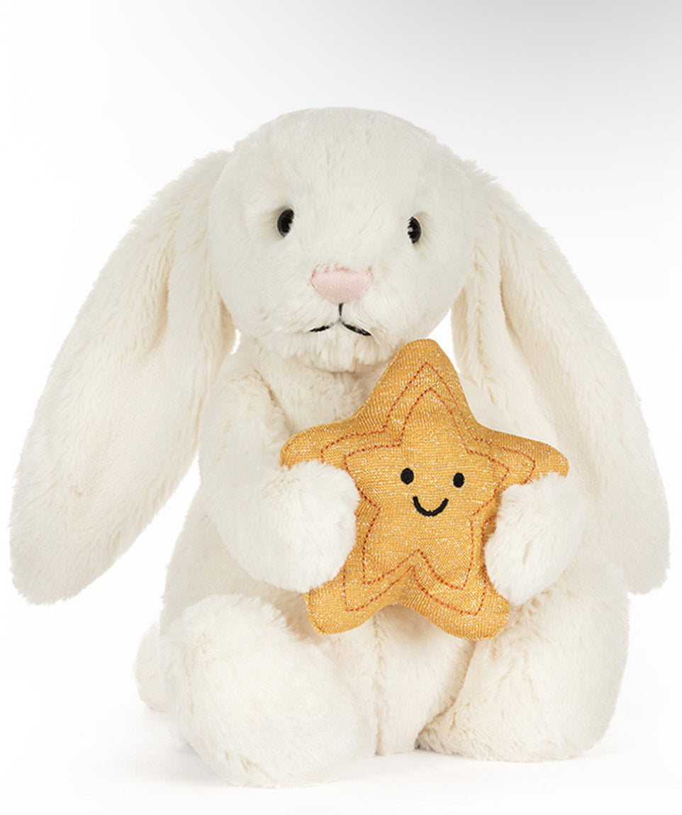 Cream Bunny with Star -Jellycat