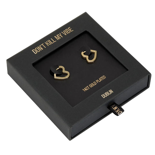 NYA Heart hoop gold earrings