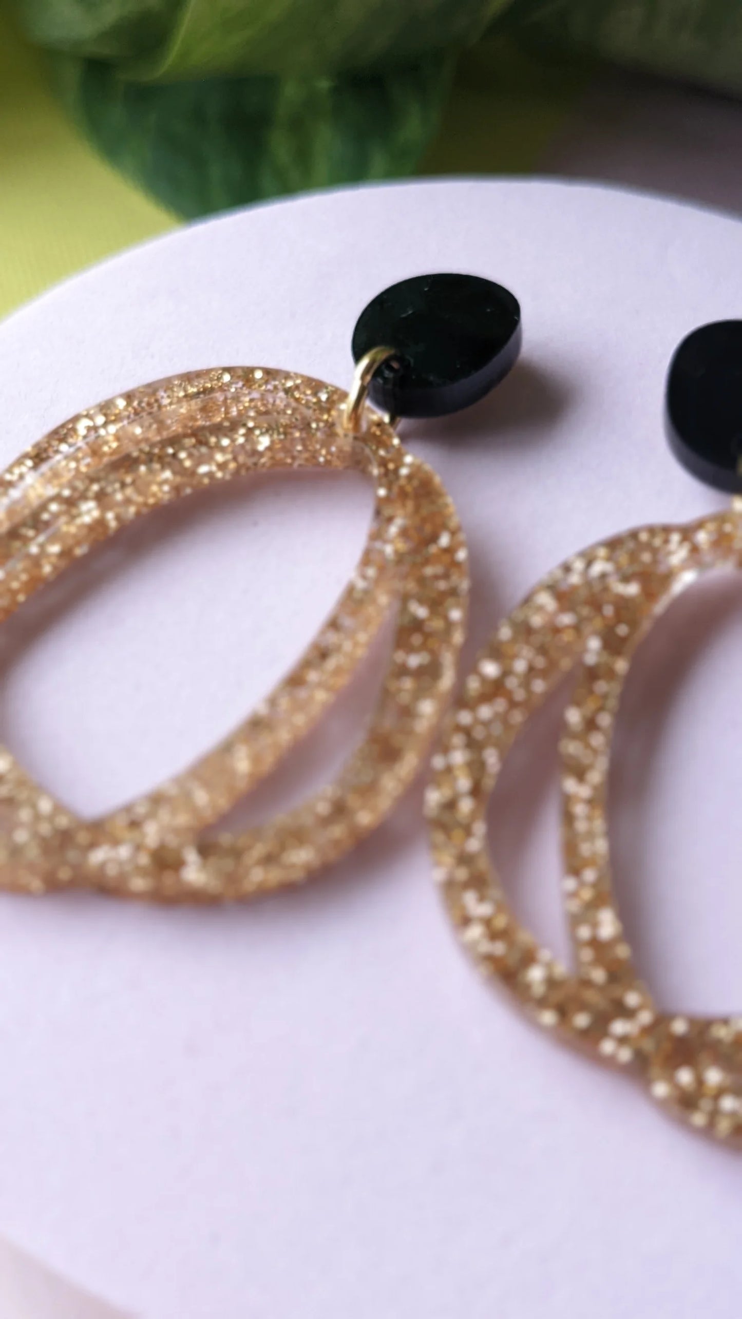 CMAT Gold & Black Earrings