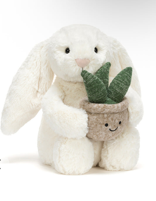 Cream Bunny with Plant-Jellycat