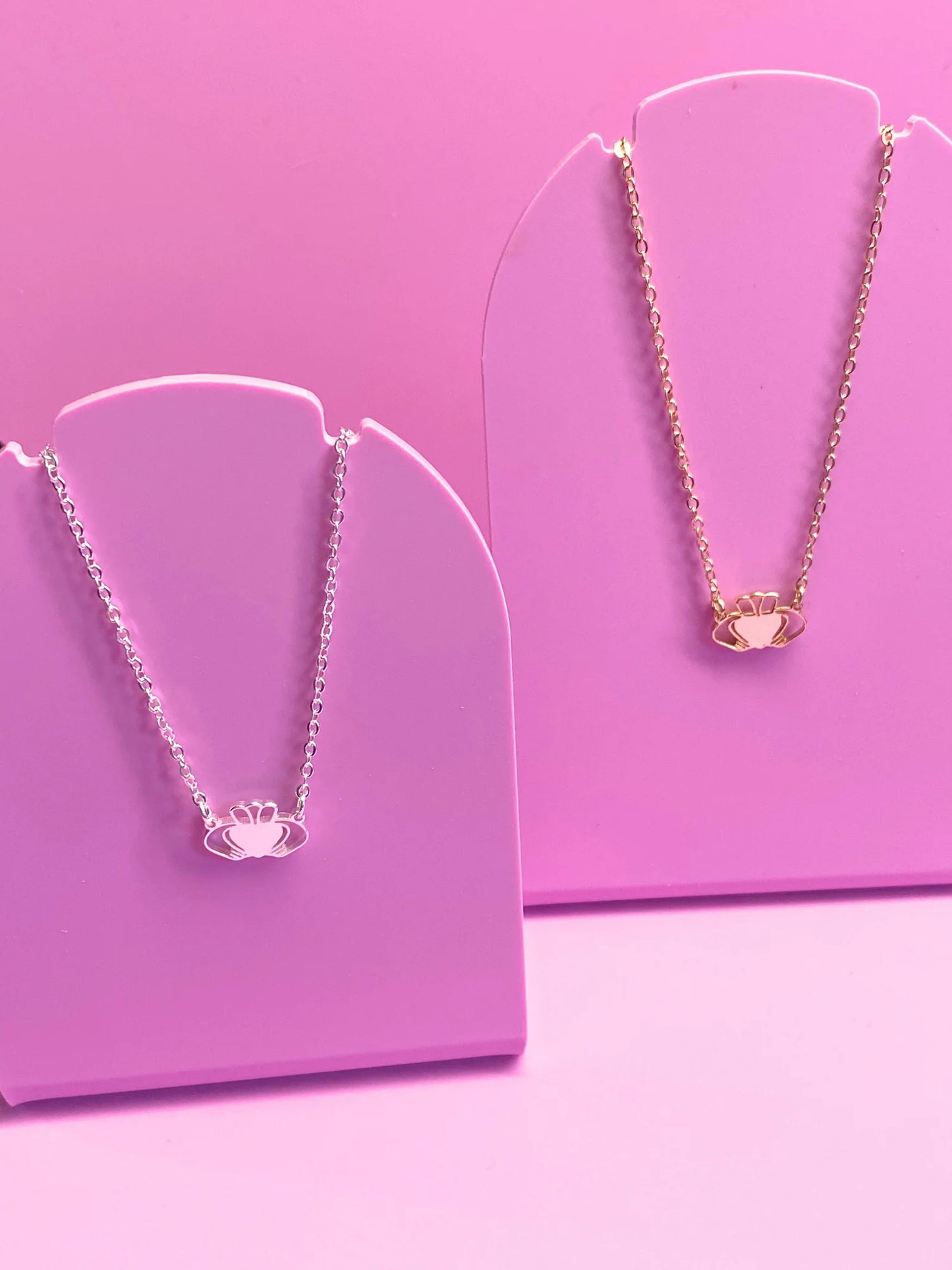 Heart Strong Beag Claddagh Necklace