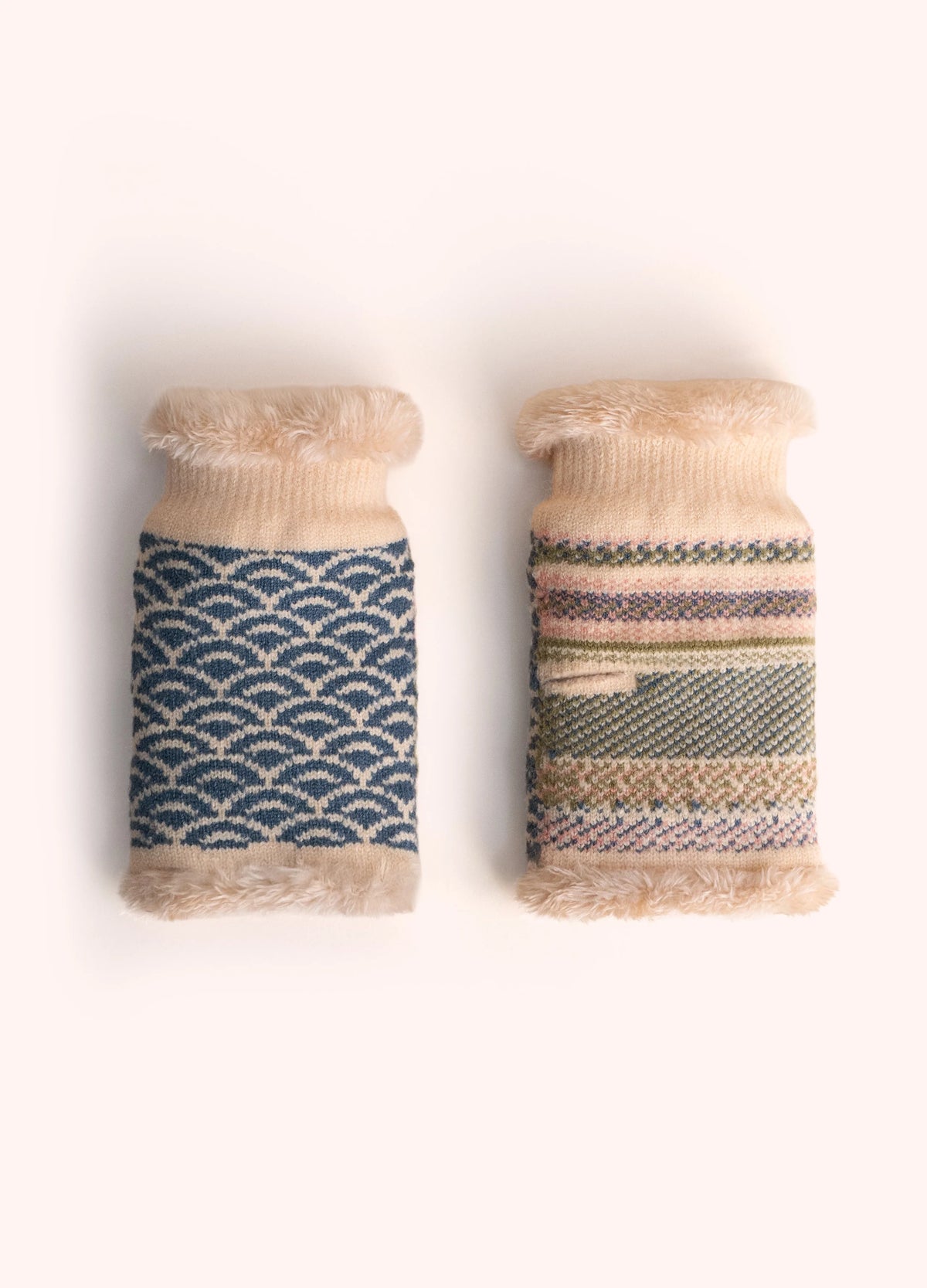Agatha Wrist Warmers in Denim