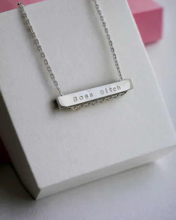 Boss Bitch Bar Necklace