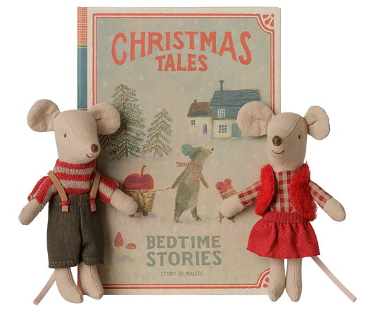 Christmas Twin Mice in Book - Maileg