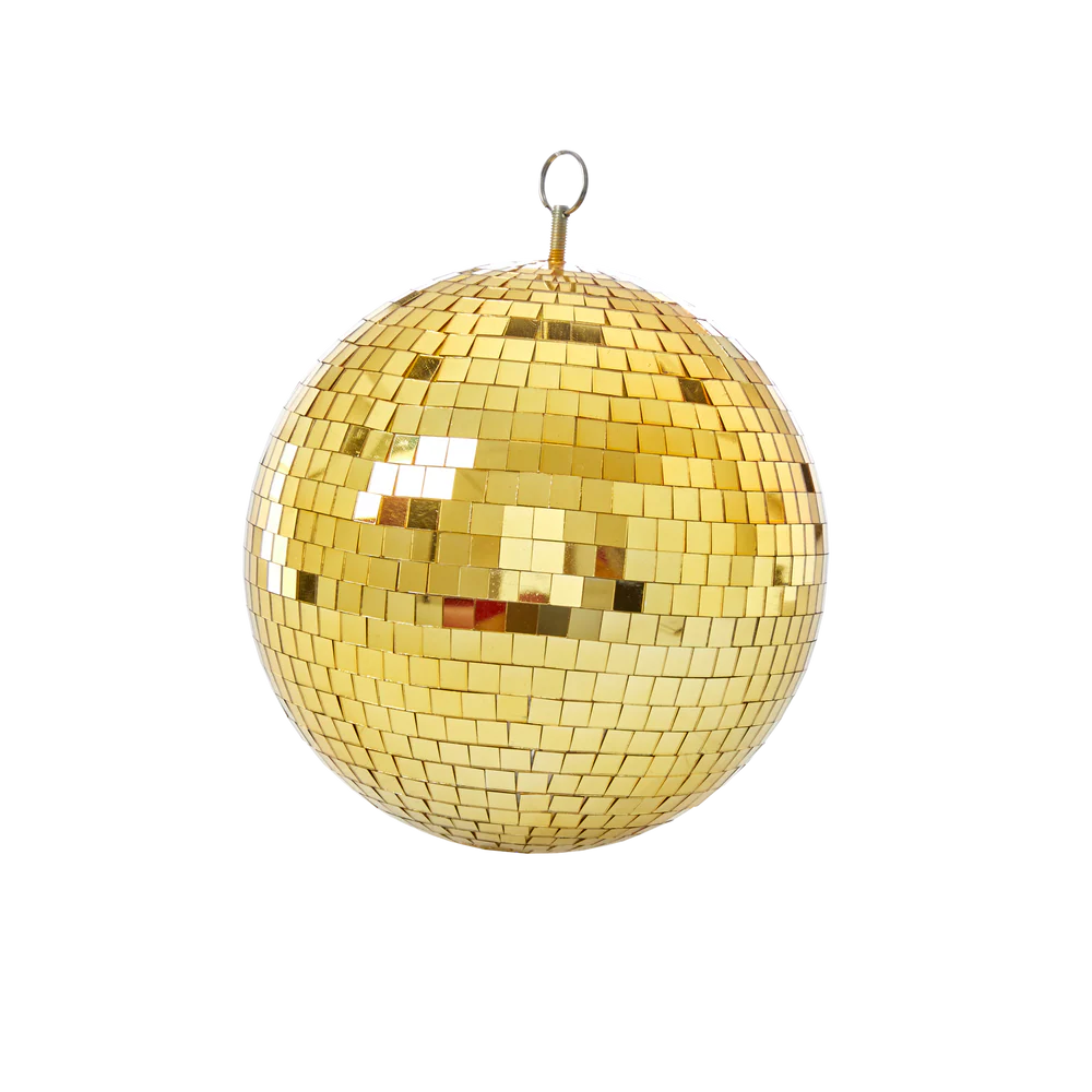 Gold disco ball Med