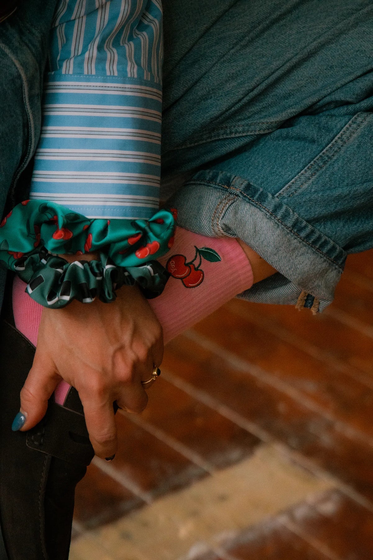 Pink Cherry Socks