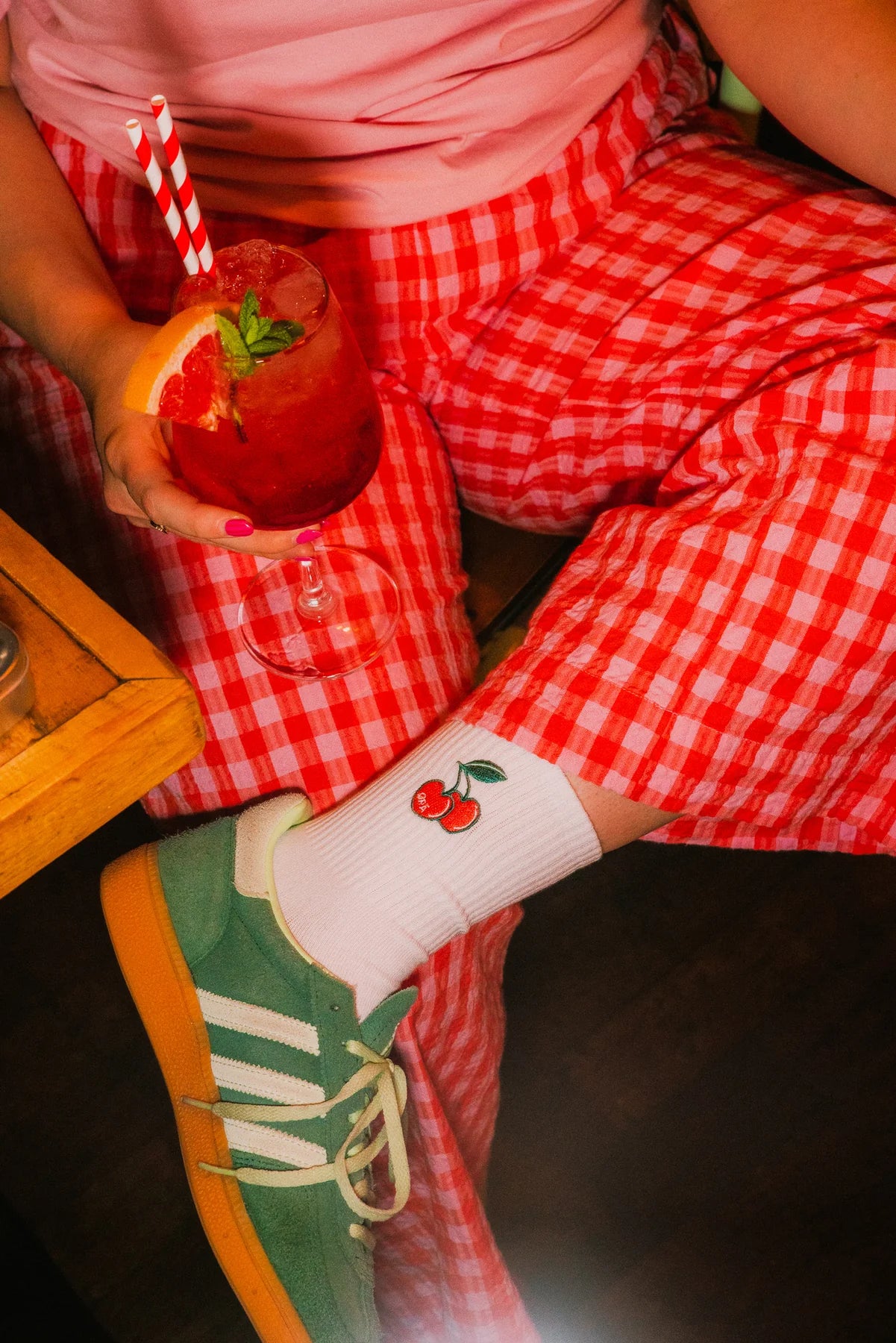 White Cherry Socks