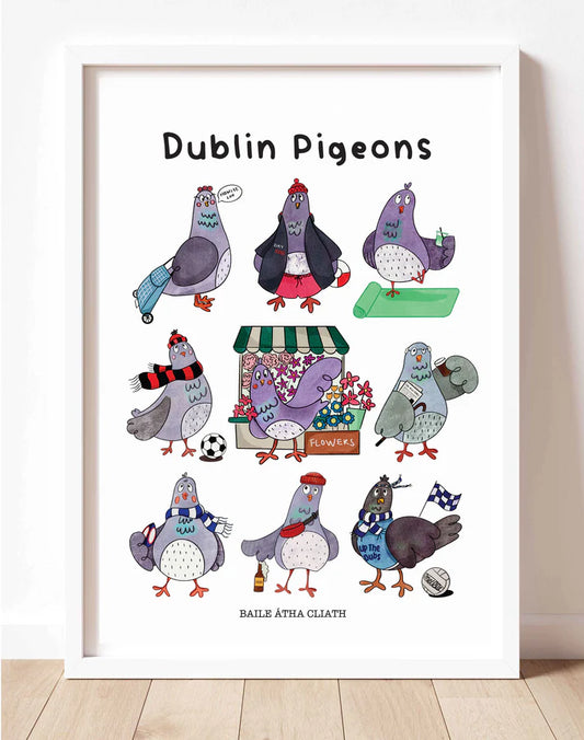 Dublin Pigeons A4 print