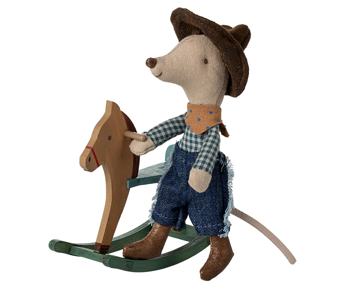 Cowboy mouse & Rocking Horse