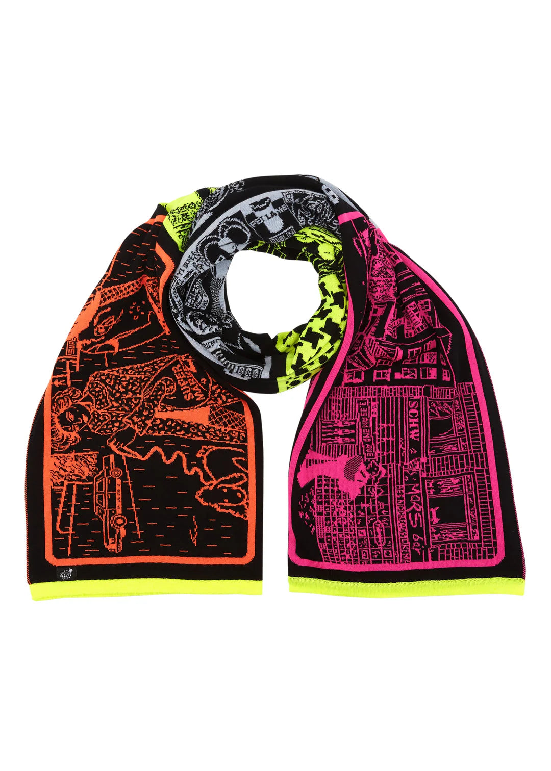 Digital Replay Blanket Scarf -Electronic Sheep