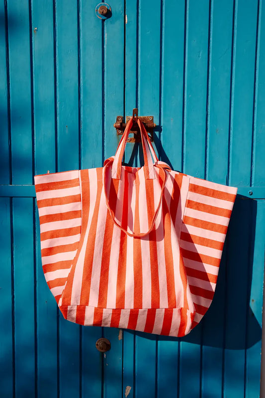 Candy pink & red stripes Hold-all