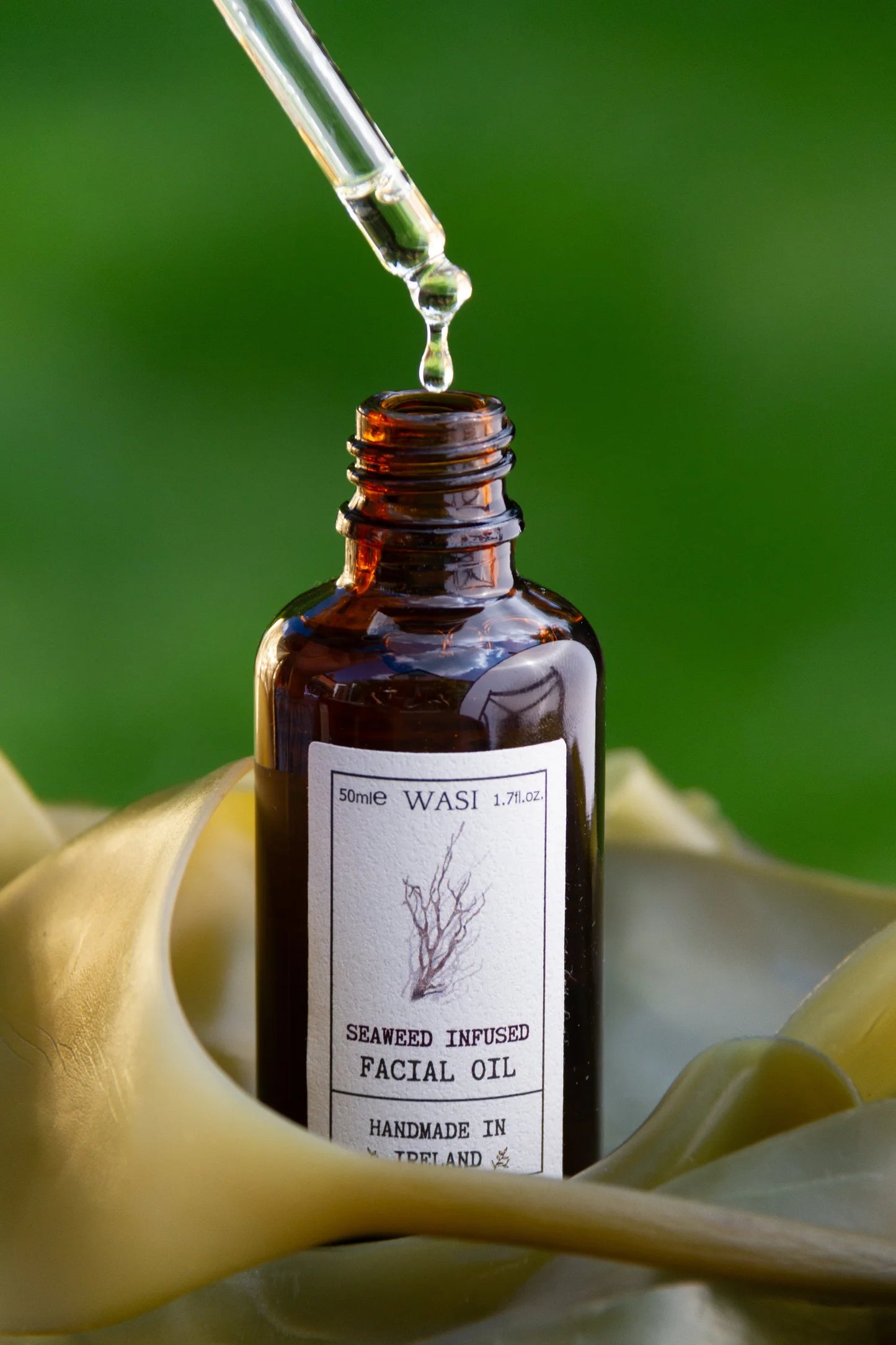 Seaweed infused facial oil