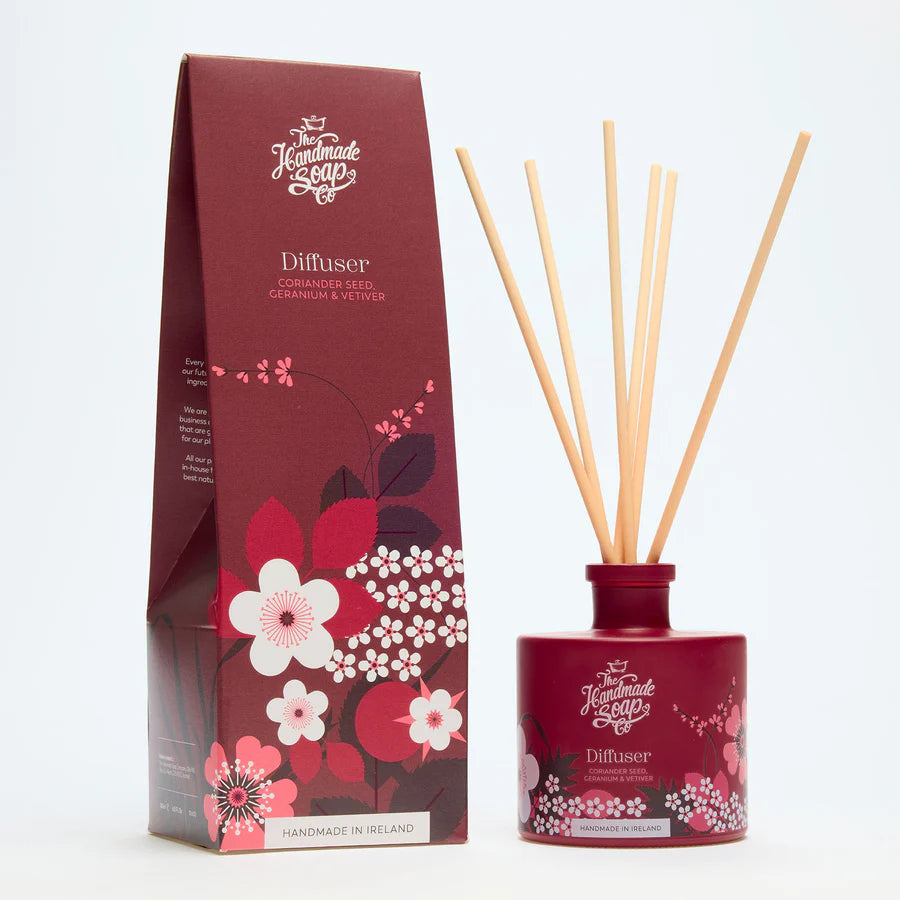 Coriander seed, geranium & vetiver diffuser