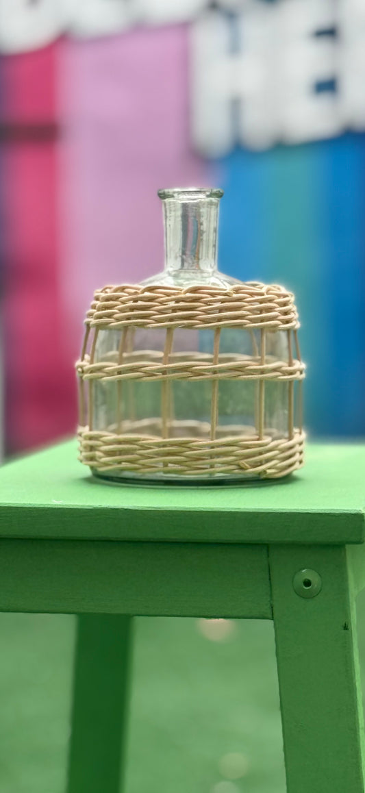 Pharmacy glass candle holder