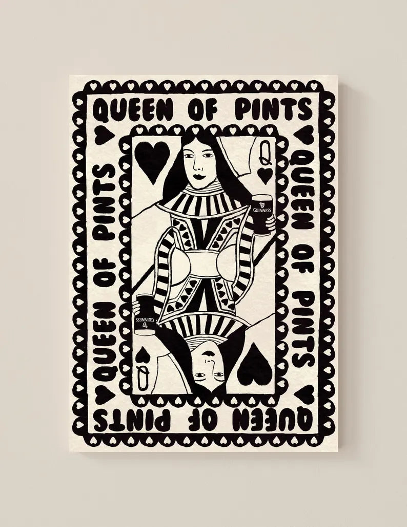 Queen of Pints A4 Print