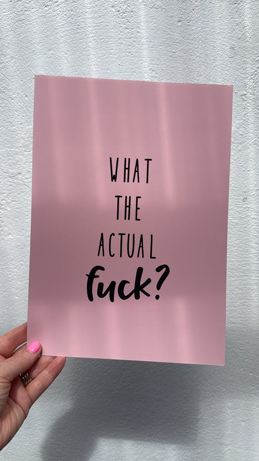 WTAF Pink A4 Print