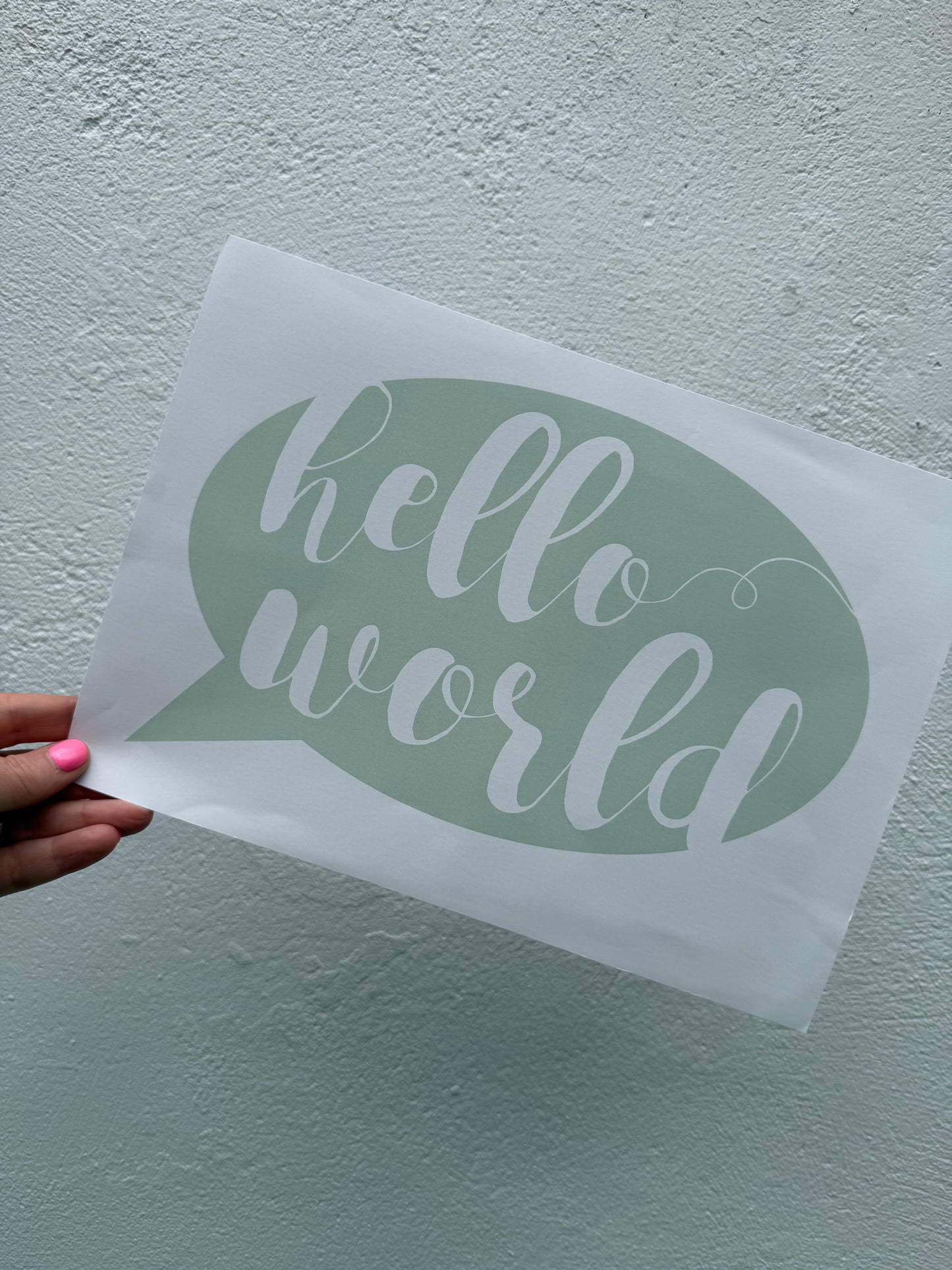 Hello World A4 Print