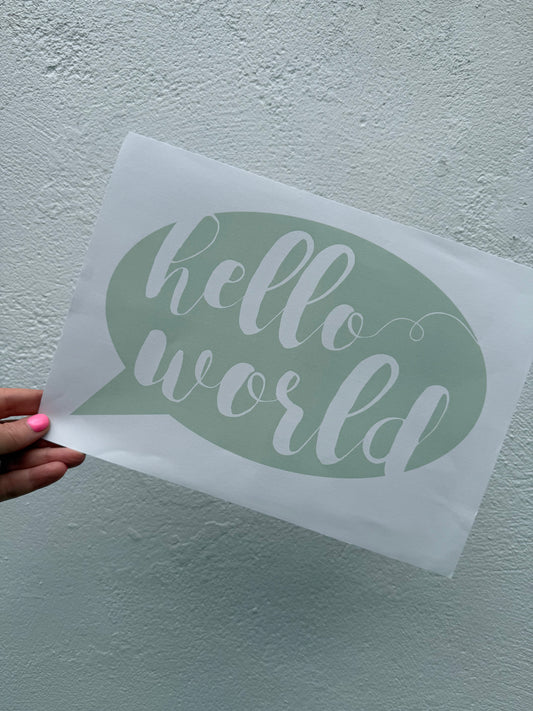 Hello World A4 Print