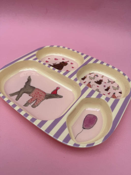 Lavender Animal Plate