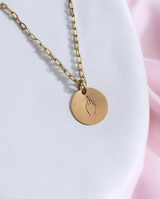 Middle Finger Necklace