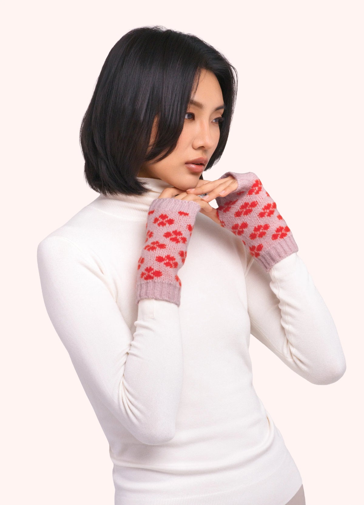 Roxy Wrist Warmers Rose/Tangerine