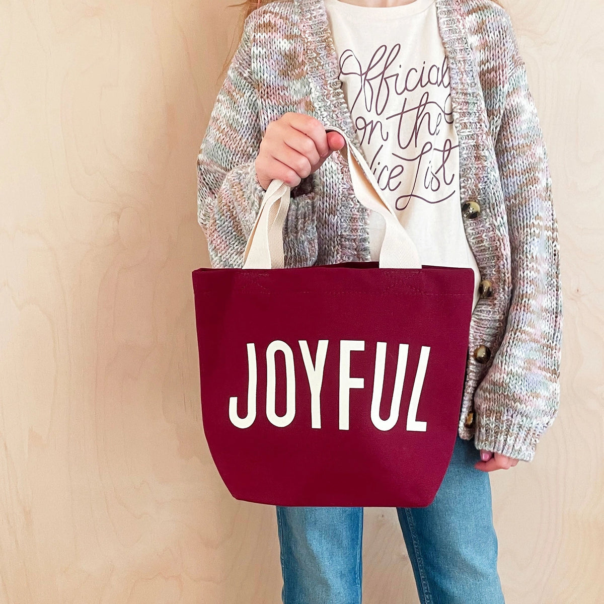 Joyful Tote -Burgundy